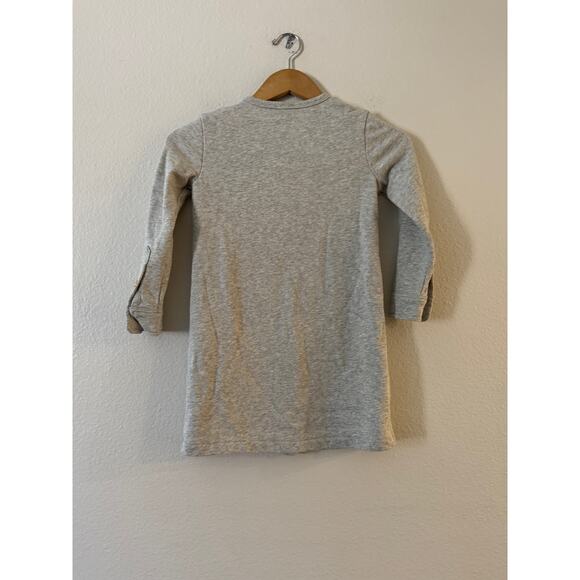 Crewcuts x J.Crew Girls Lady Jacket Sweatshirt Dress 7 Dusk Grey Button Front - Picture 3 of 10